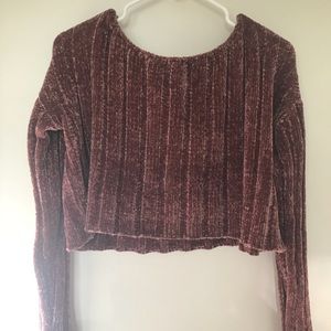 Maroon cropped sweater